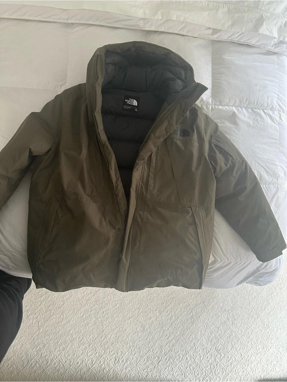 The North Face Olive Hooded Down Parka